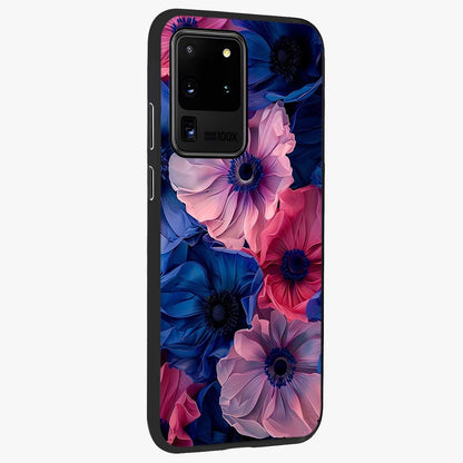 Flower Paper Art Pattern Glass Case upright view showcasing decorative paper floral artwork with creative craft style.