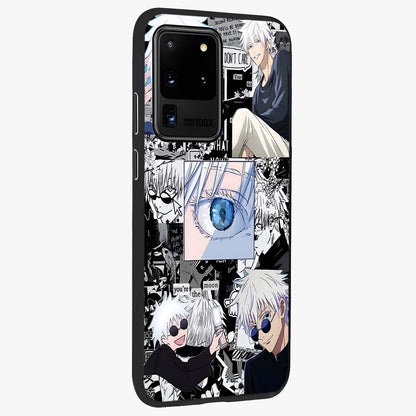 Infinity Sorcerer Chaos Glass Case upright view showcasing dramatic sorcerer artwork with chaotic mystical theme.