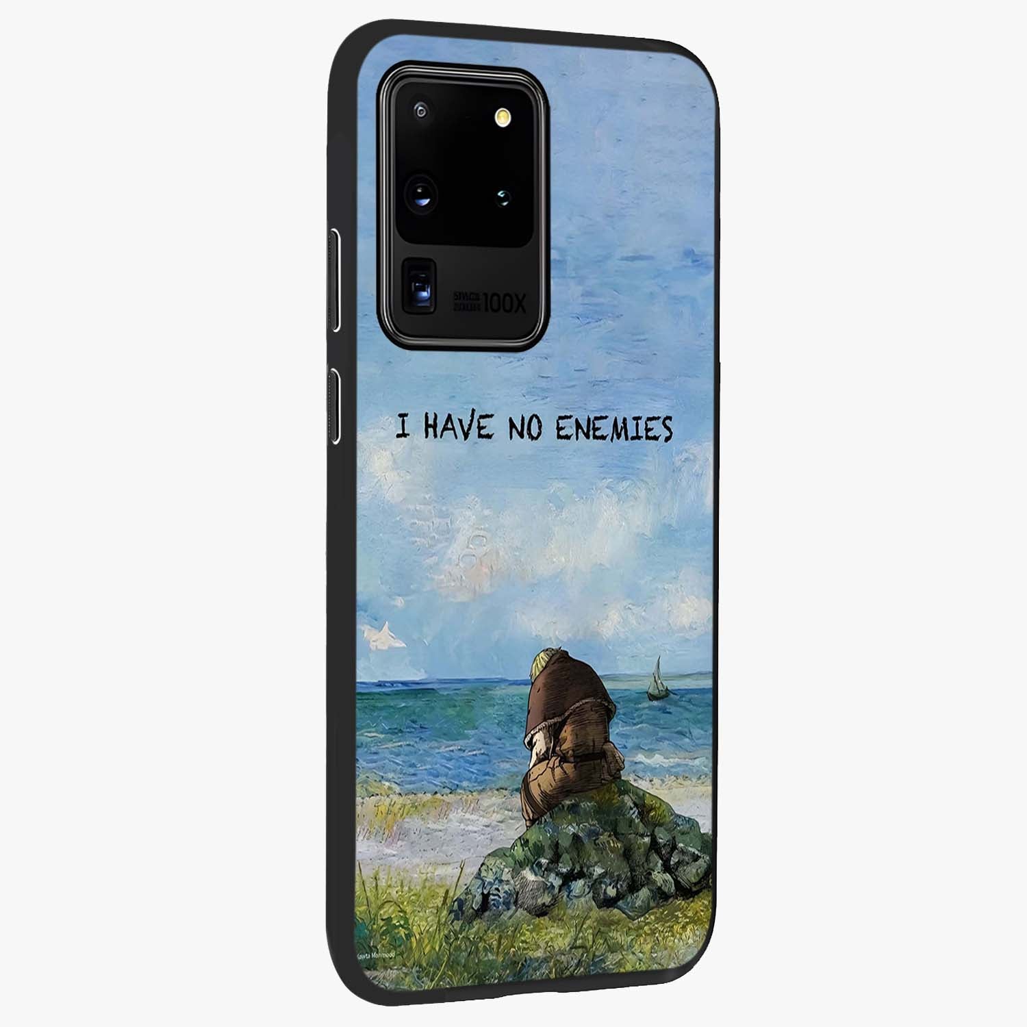 Peace Beyond War Glass Case upright view showcasing powerful peace symbol artwork with inspirational theme.