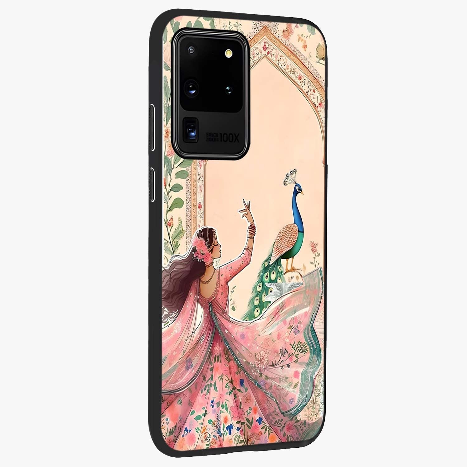 Royal Grace Muse Glass Case upright view showcasing stylish artistic artwork with sophisticated royal theme.