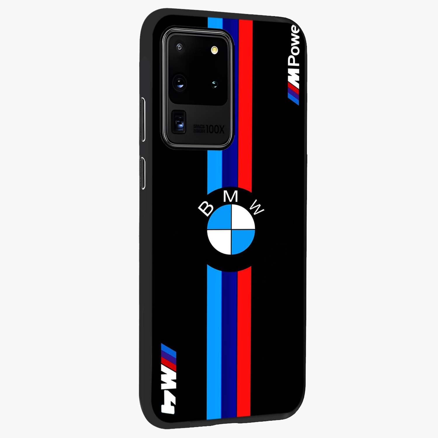 Turbo BMW Beast Glass Case upright view showcasing powerful car artwork with modern motorsport theme.