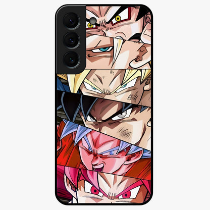Anime Character Glass Case showing flat back view with vibrant anime artwork and glossy glass finish.