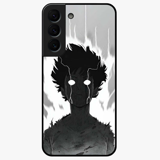 Awakened Inner Rage Glass Case showing flat back view with intense artistic artwork and glossy glass finish.