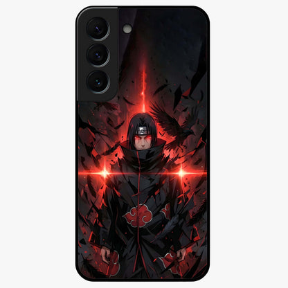 Focus Mode On Glass Case showing flat back view with bold motivational typography design and glossy glass finish.