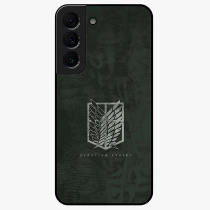 Wings Of Freedom Glass Case showing flat back view with symbolic wings artwork and glossy glass finish.
