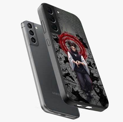 Cursed Ritual Ascension Glass Case displayed in angled mockup highlighting mystical ritual illustration with supernatural aesthetic.