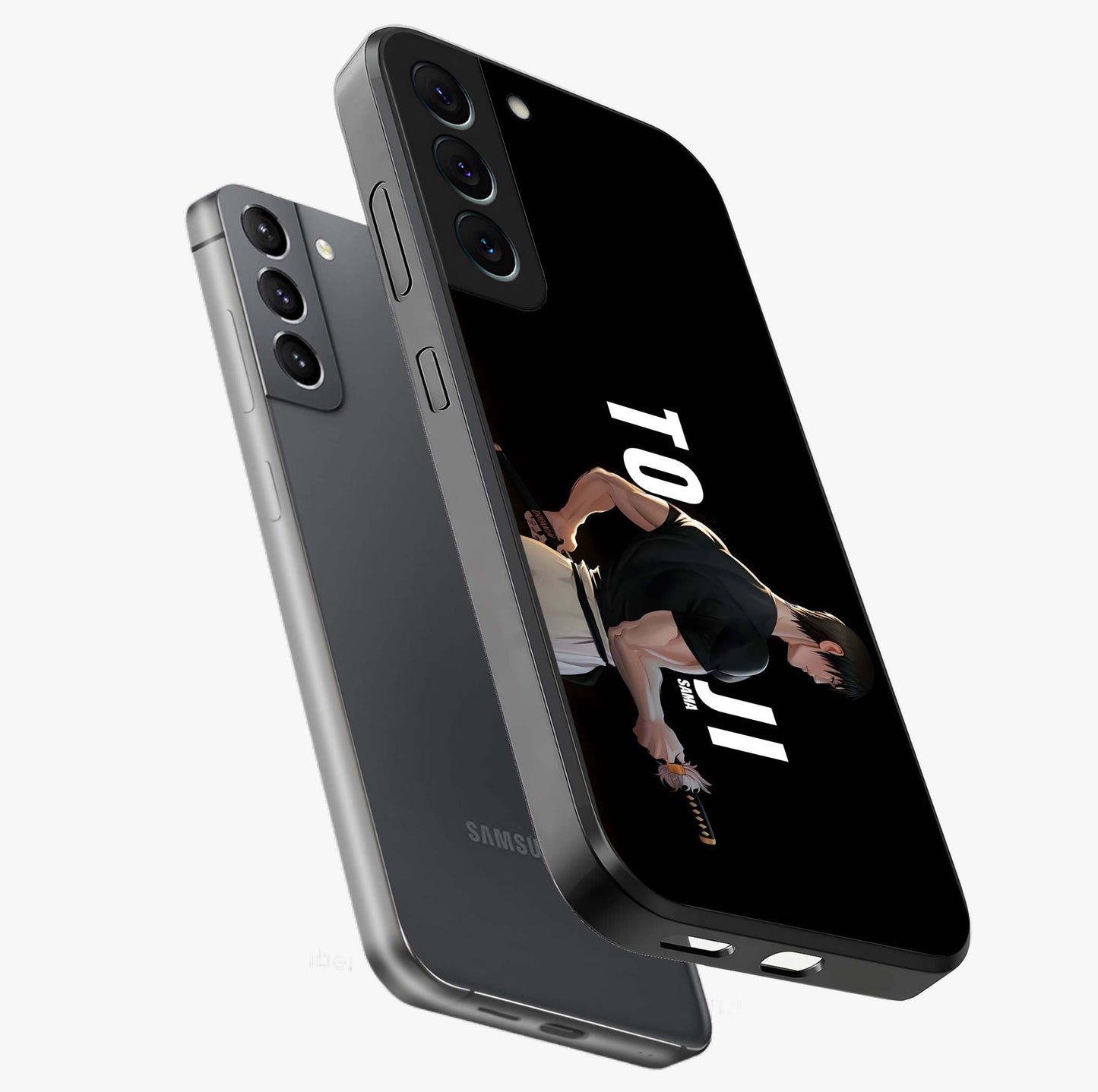 Midnight Blade Resolve Glass Case displayed in angled mockup highlighting powerful blade illustration with dramatic dark aesthetic.