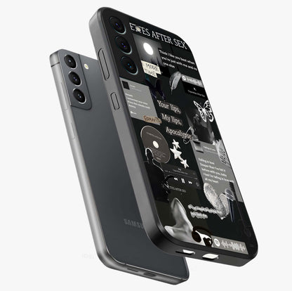 Midnight Love Echo Glass Case displayed in angled mockup highlighting elegant love inspired design with deep aesthetic style.