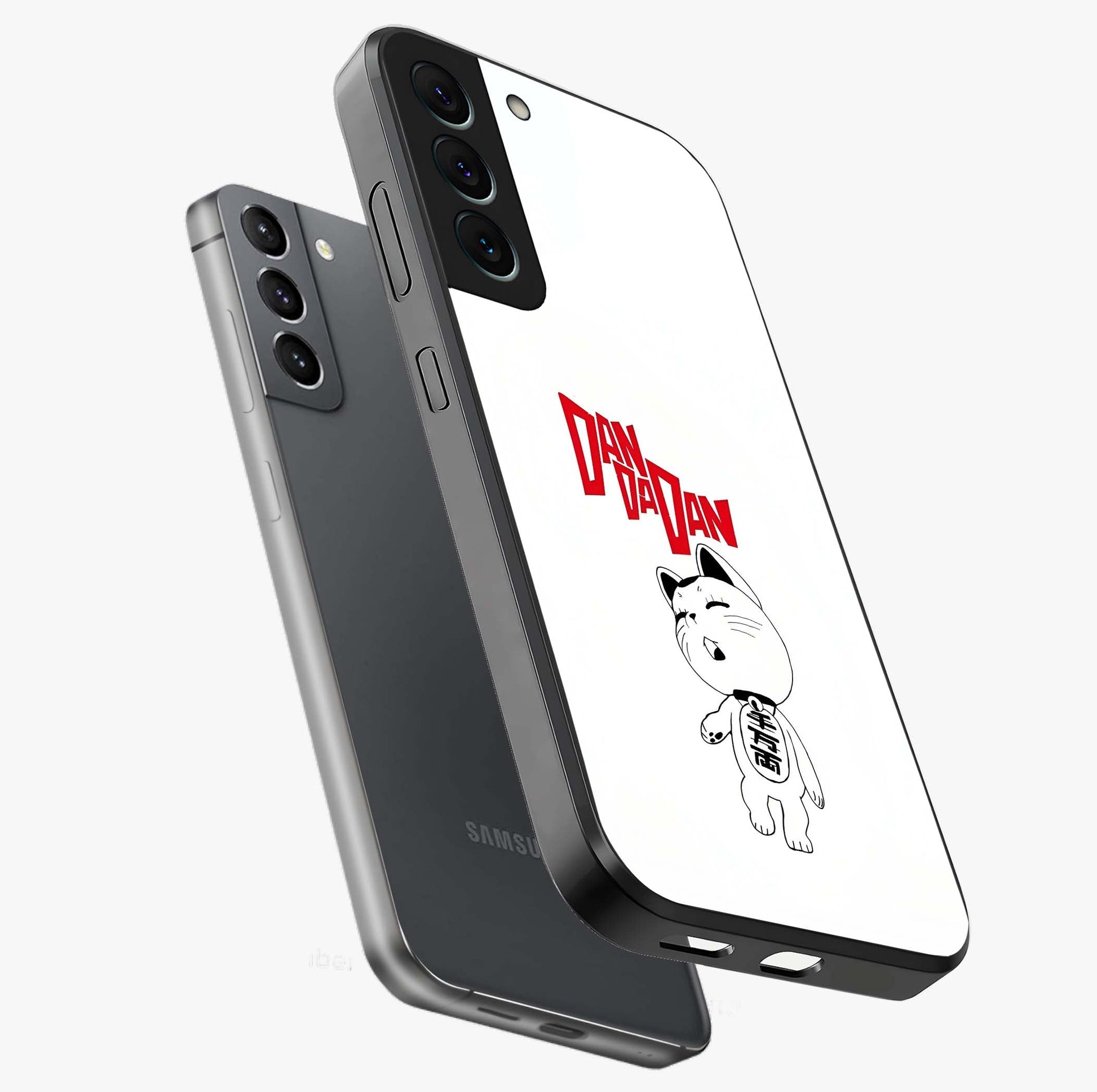 Playful Spirit Charm Glass Case displayed in angled mockup highlighting lively decorative design with playful aesthetic style.