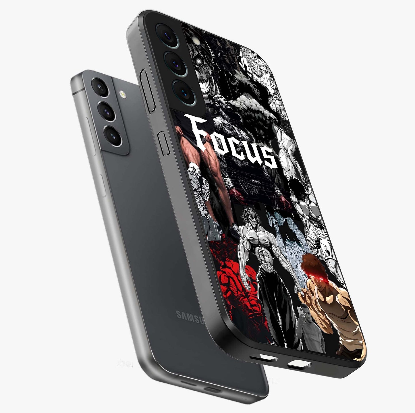 Relentless Power Focus Glass Case displayed in angled mockup highlighting bold statement design with modern aesthetic style.