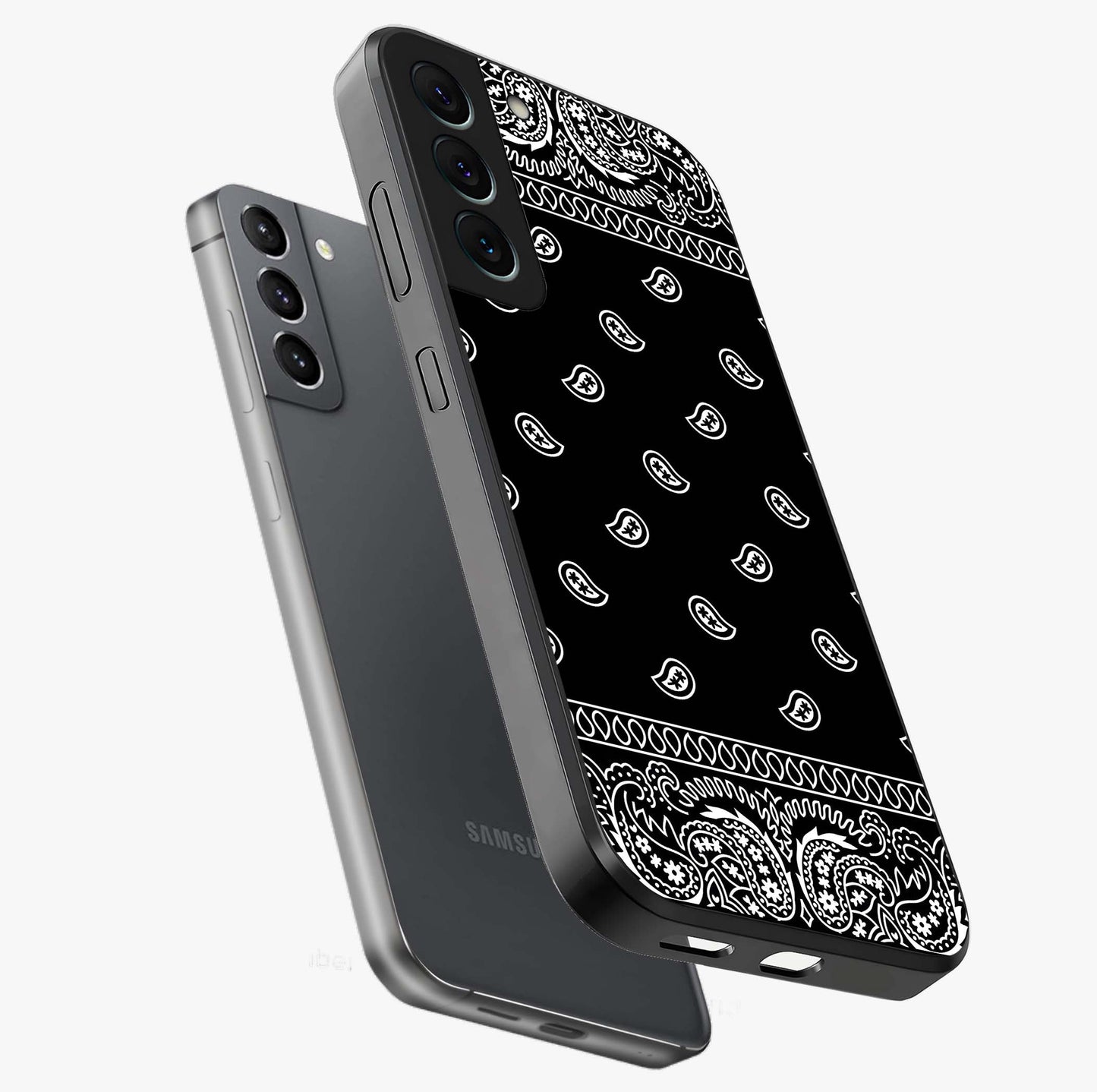 Retro Rebel Threads Glass Case displayed in angled mockup highlighting retro inspired graphic design with rebellious aesthetic.