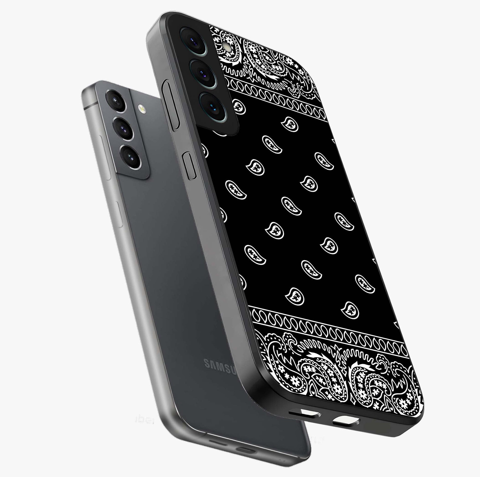 Retro Rebel Threads Glass Case displayed in angled mockup highlighting retro inspired graphic design with rebellious aesthetic.