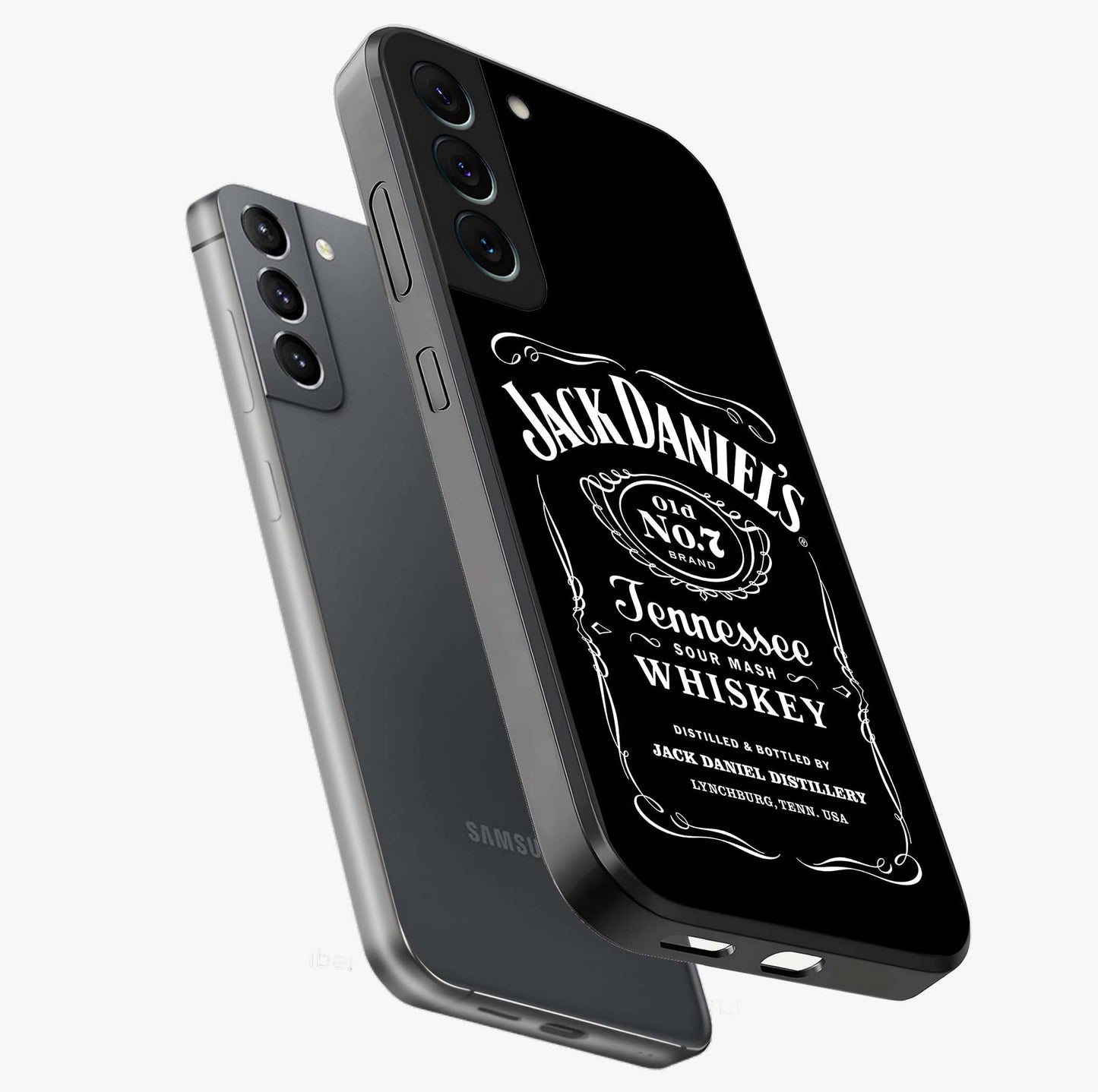 Vintage Whiskey Heritage Glass Case displayed in angled mockup highlighting retro beverage themed design with heritage aesthetic.