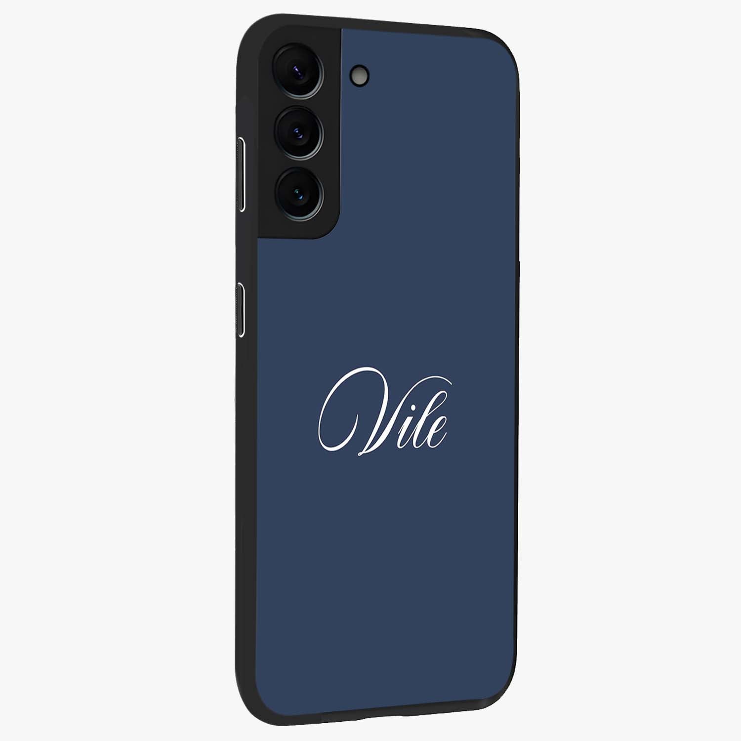 Blue Vintage Floral Pattern Glass Case displayed in angled mockup highlighting classic blue floral pattern and retro aesthetic design.