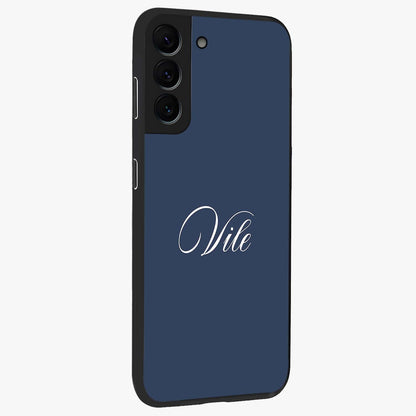 Blue Vintage Floral Pattern Glass Case displayed in angled mockup highlighting classic blue floral pattern and retro aesthetic design.