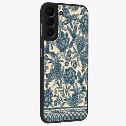 Heirloom Wild Bloom Glass Case upright view showcasing delicate wildflower artwork with timeless floral theme.