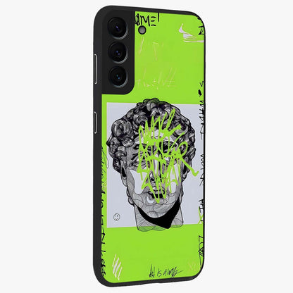 Neo Graffiti Rebellion Glass Case upright view showcasing colorful graffiti artwork with bold modern street style.