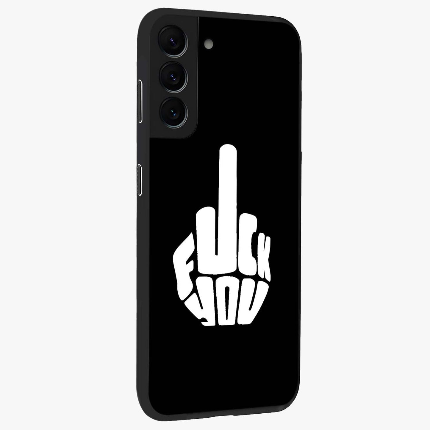 Rebel Mode On Glass Case upright view showcasing striking statement artwork with bold rebellious theme.
