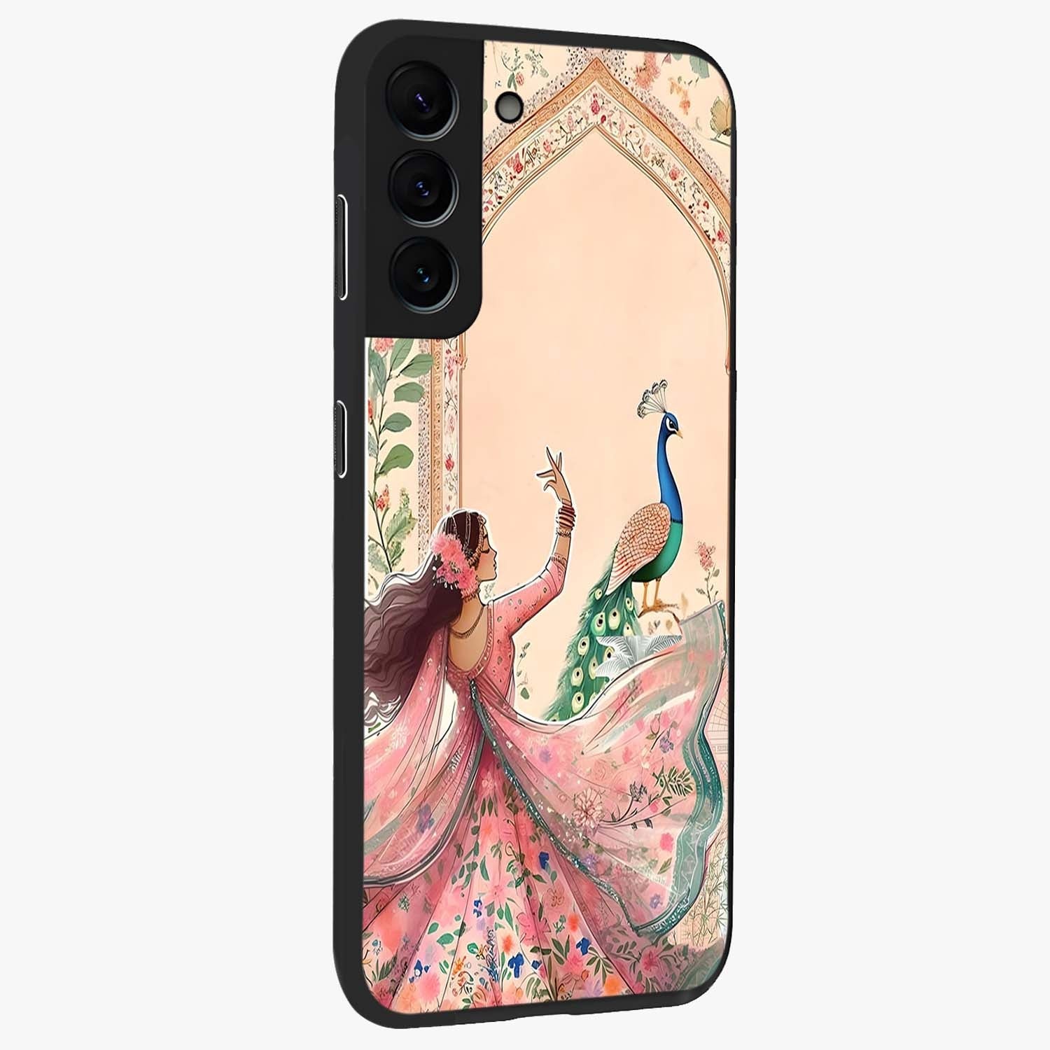 Royal Grace Muse Glass Case upright view showcasing stylish artistic artwork with sophisticated royal theme.