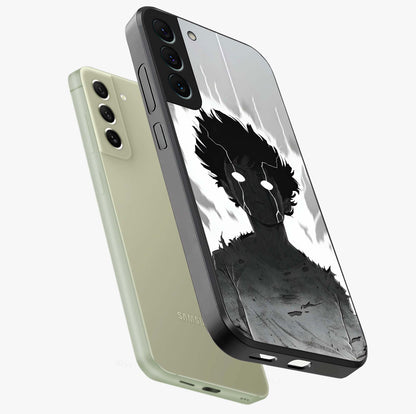Awakened Inner Rage Glass Case displayed in angled mockup highlighting powerful graphic design and bold artistic theme.