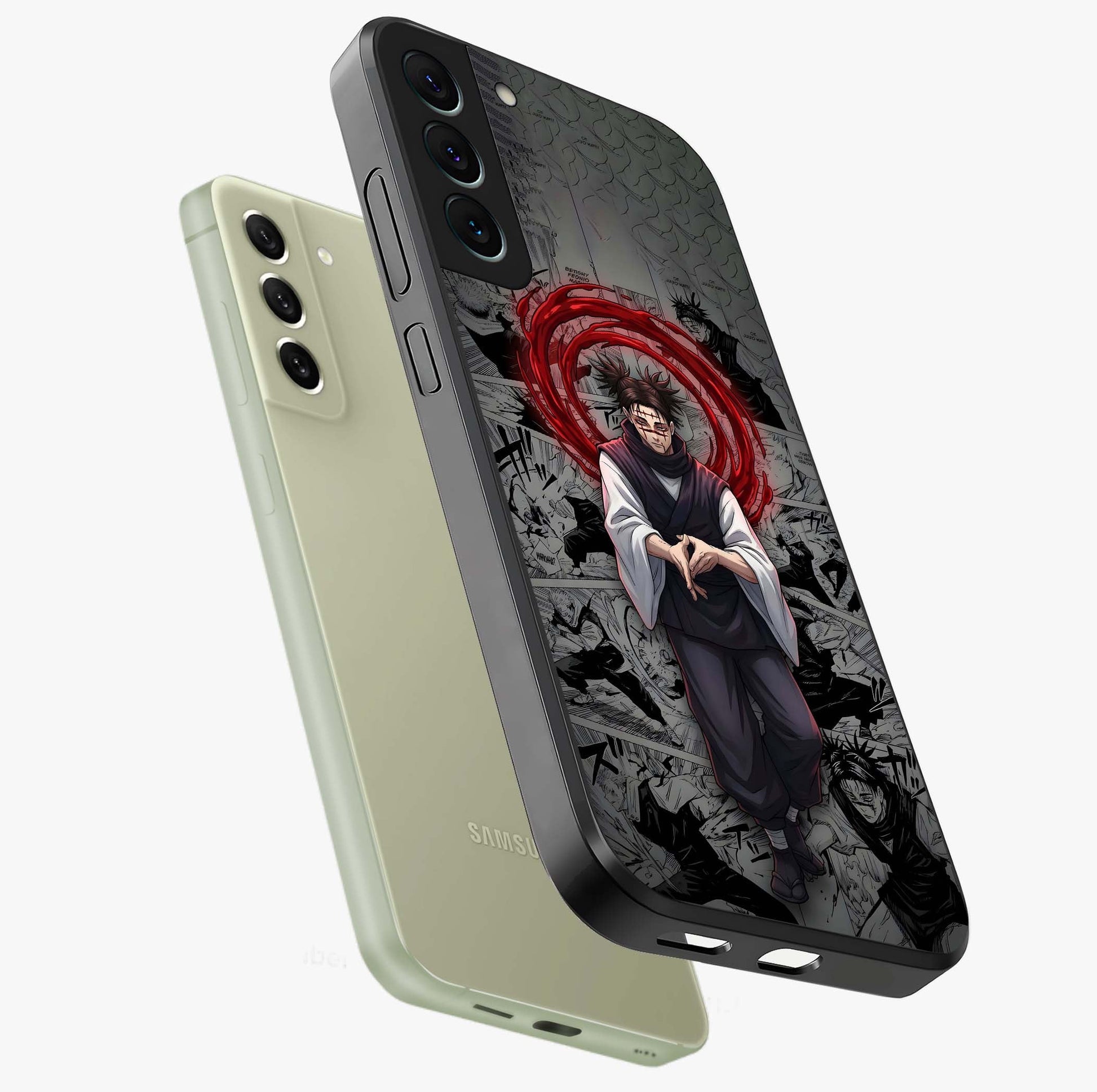 Cursed Ritual Ascension Glass Case displayed in angled mockup highlighting mystical ritual illustration with supernatural aesthetic.