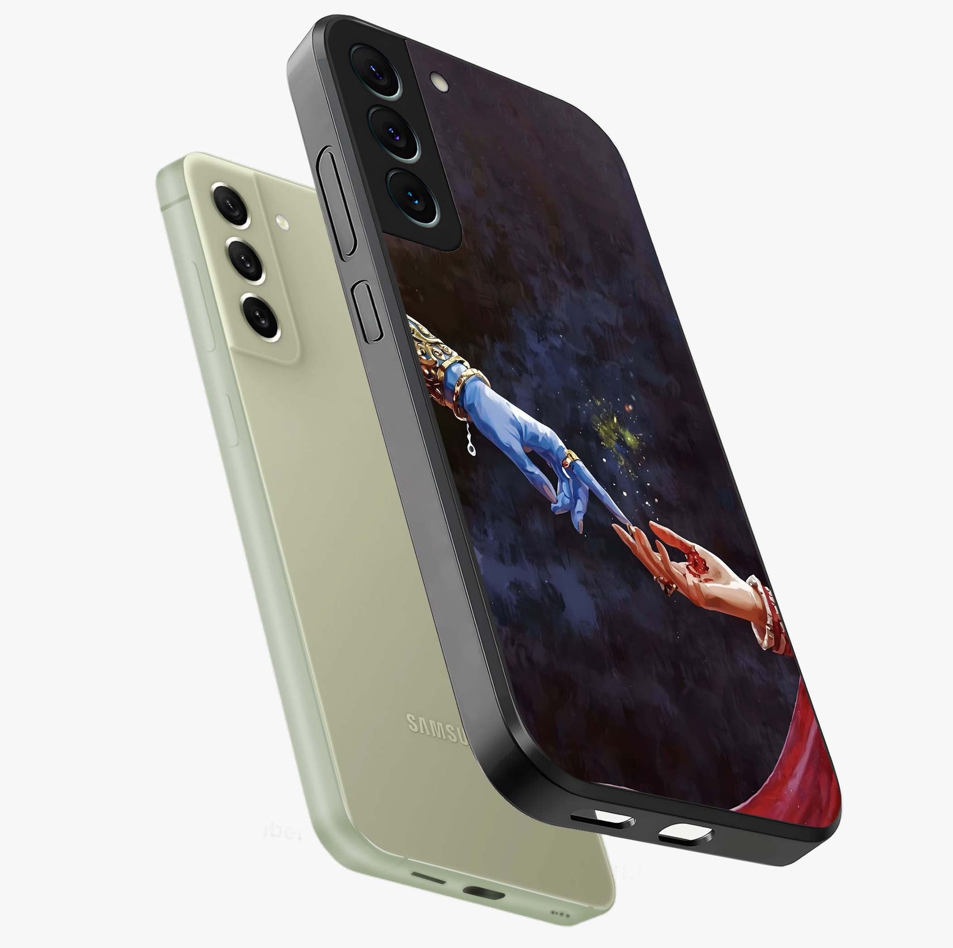 Divine Touch Eternal Glass Case displayed in angled mockup highlighting elegant divine inspired design with calm aesthetic style.