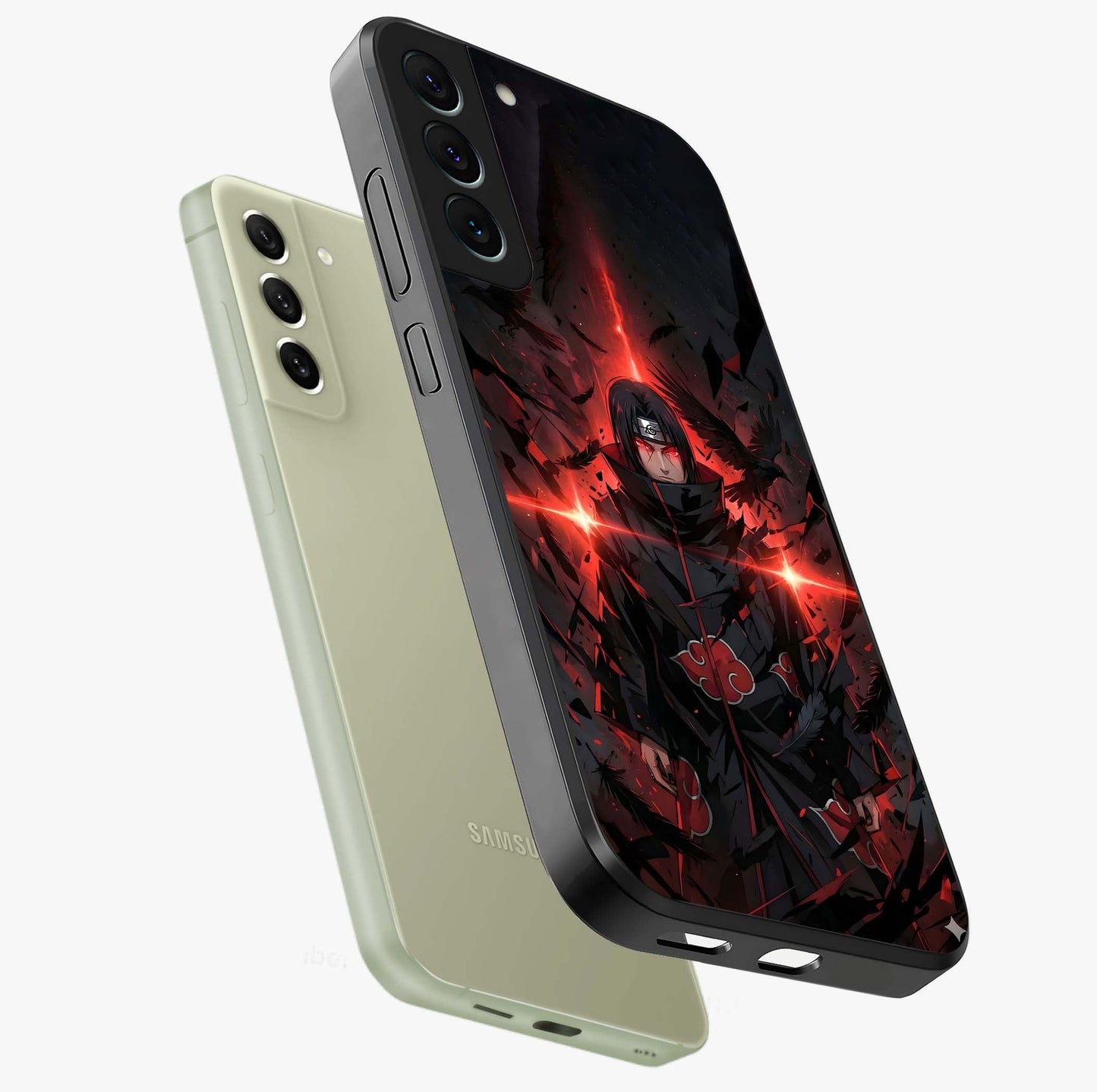 Focus Mode On Glass Case displayed in angled mockup highlighting clean minimal text artwork with modern aesthetic style.