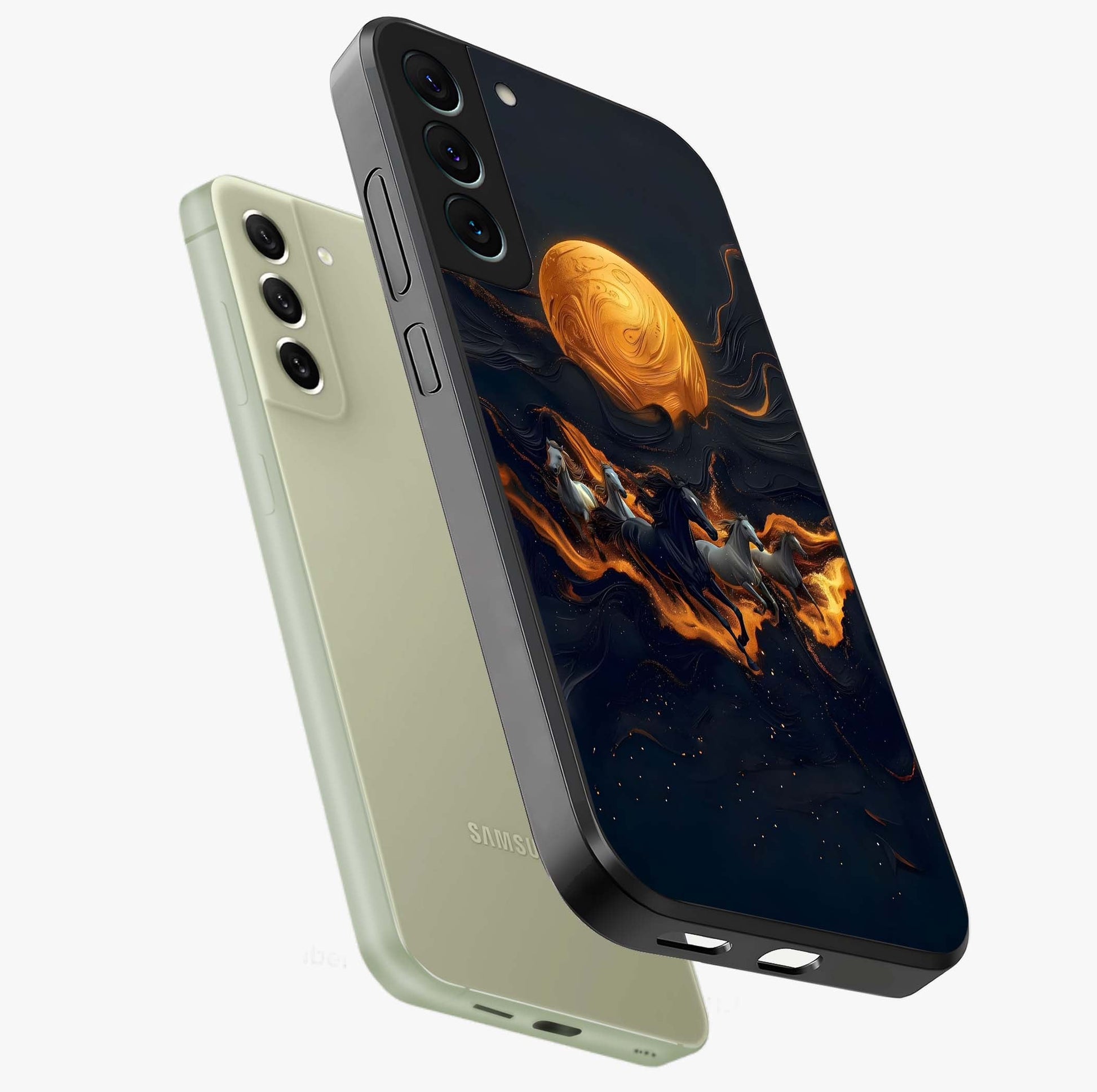 Golden Royal Heritage Glass Case displayed in angled mockup highlighting luxurious heritage design with golden aesthetic style.