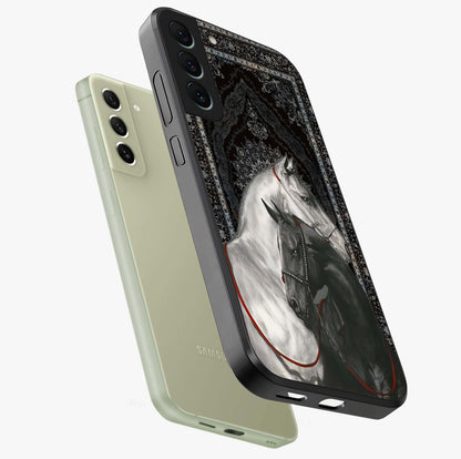 Majestic Ride Legacy Glass Case displayed in angled mockup highlighting sleek vehicle design with bold racing aesthetic.