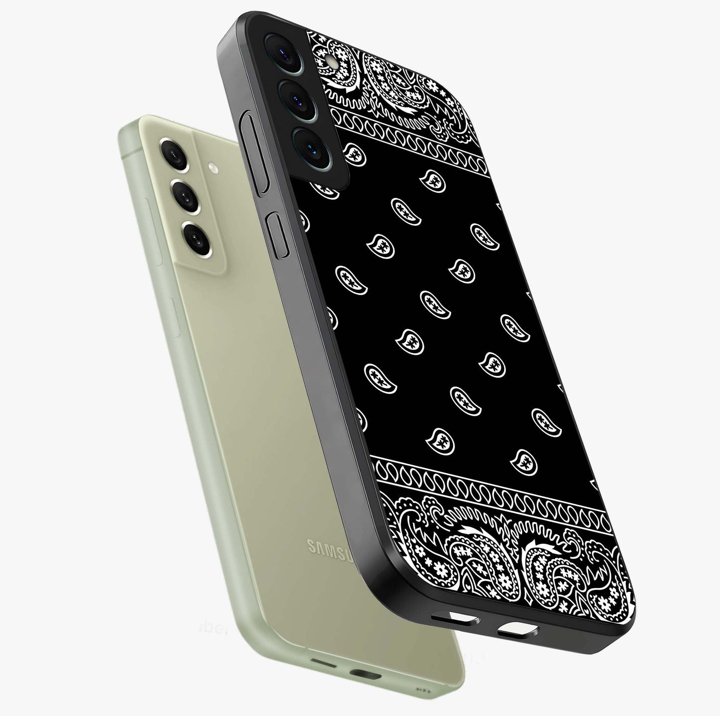 Retro Rebel Threads Glass Case displayed in angled mockup highlighting retro inspired graphic design with rebellious aesthetic.