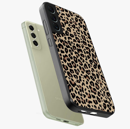 Savage Chic Pattern Glass Case displayed in angled mockup highlighting bold fashion inspired design with chic aesthetic.