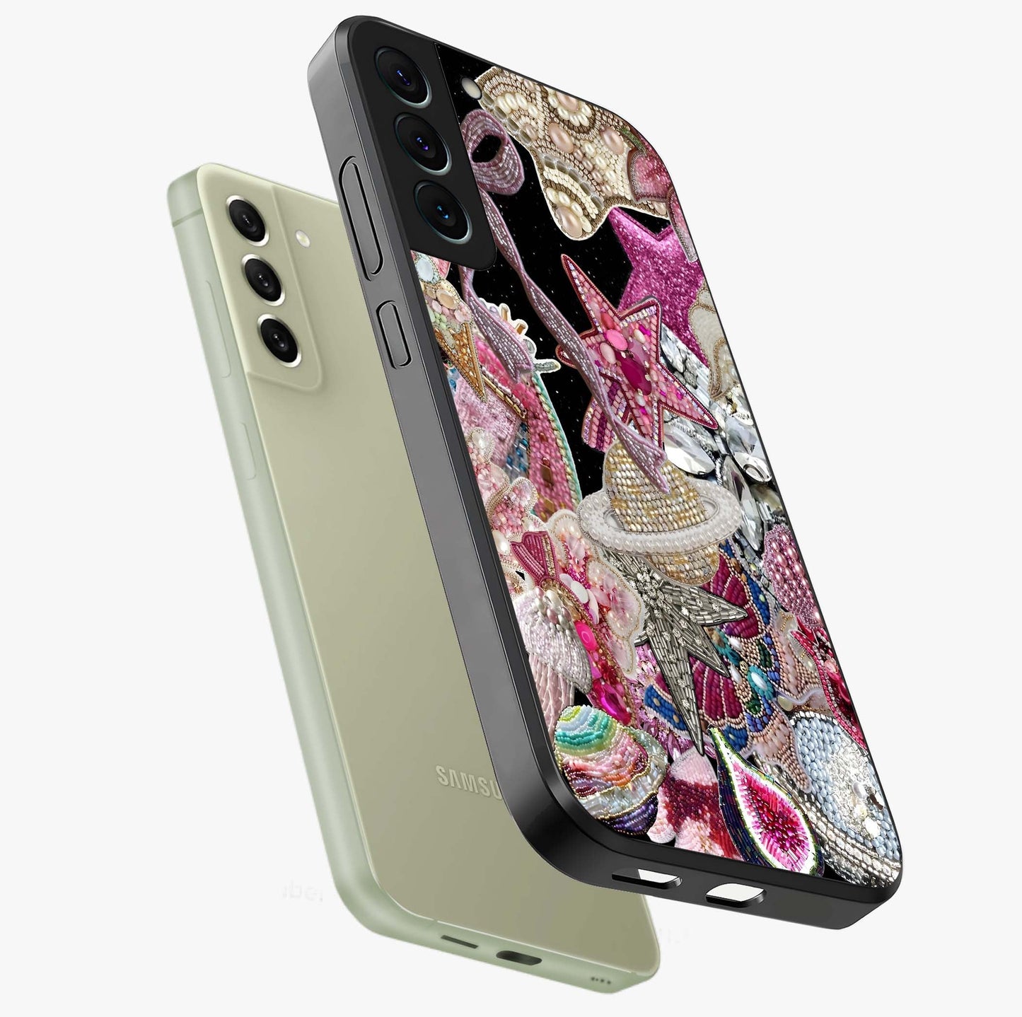 Starlit Jewel Dream Glass Case displayed in angled mockup highlighting glowing celestial jewel design with dreamy aesthetic.