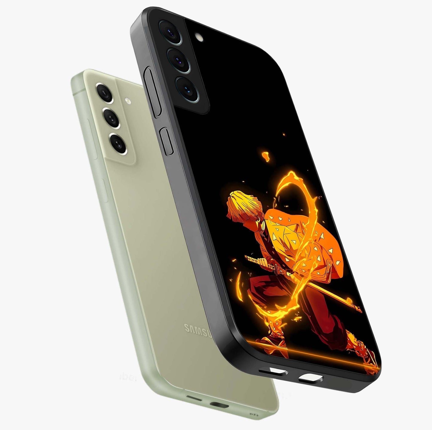 Thunder Flame Execution Glass Case displayed in angled mockup highlighting dramatic fire themed design with intense fantasy aesthetic.