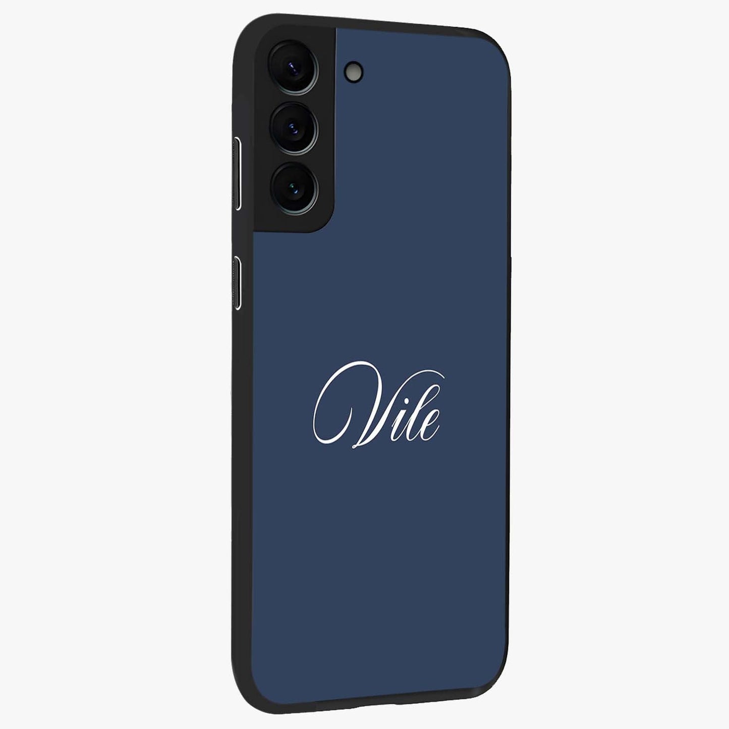 Blue Vintage Floral Pattern Glass Case displayed in angled mockup highlighting classic blue floral pattern and retro aesthetic design.
