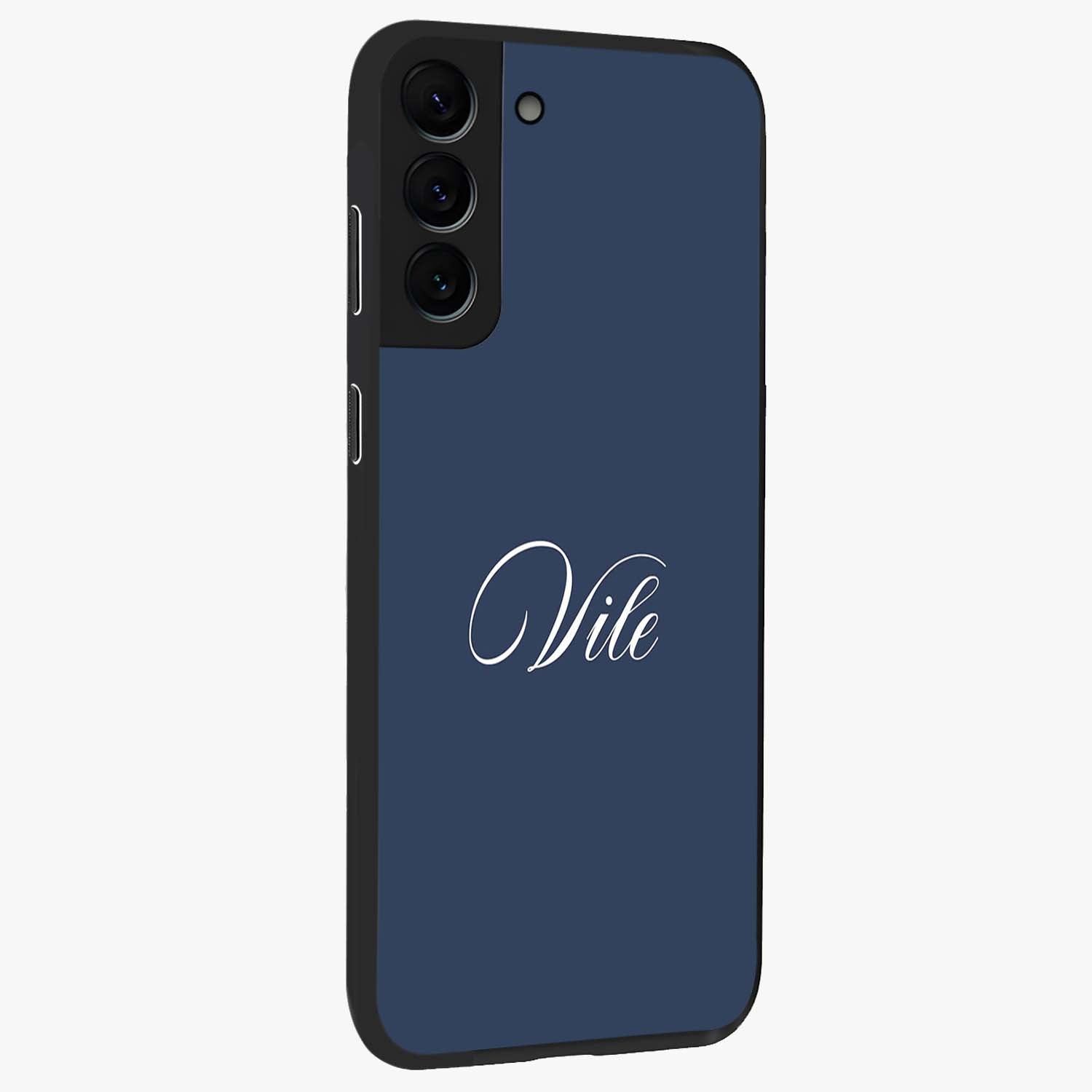 Blue Vintage Floral Pattern Glass Case displayed in angled mockup highlighting classic blue floral pattern and retro aesthetic design.