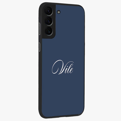 Blue Vintage Floral Pattern Glass Case displayed in angled mockup highlighting classic blue floral pattern and retro aesthetic design.