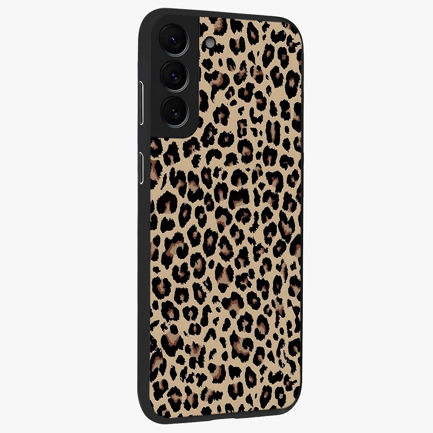Savage Chic Pattern Glass Case upright view showcasing trendy decorative artwork with edgy fashion theme.