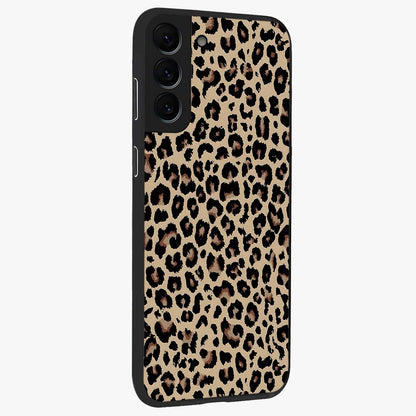 Savage Chic Pattern Glass Case upright view showcasing trendy decorative artwork with edgy fashion theme.
