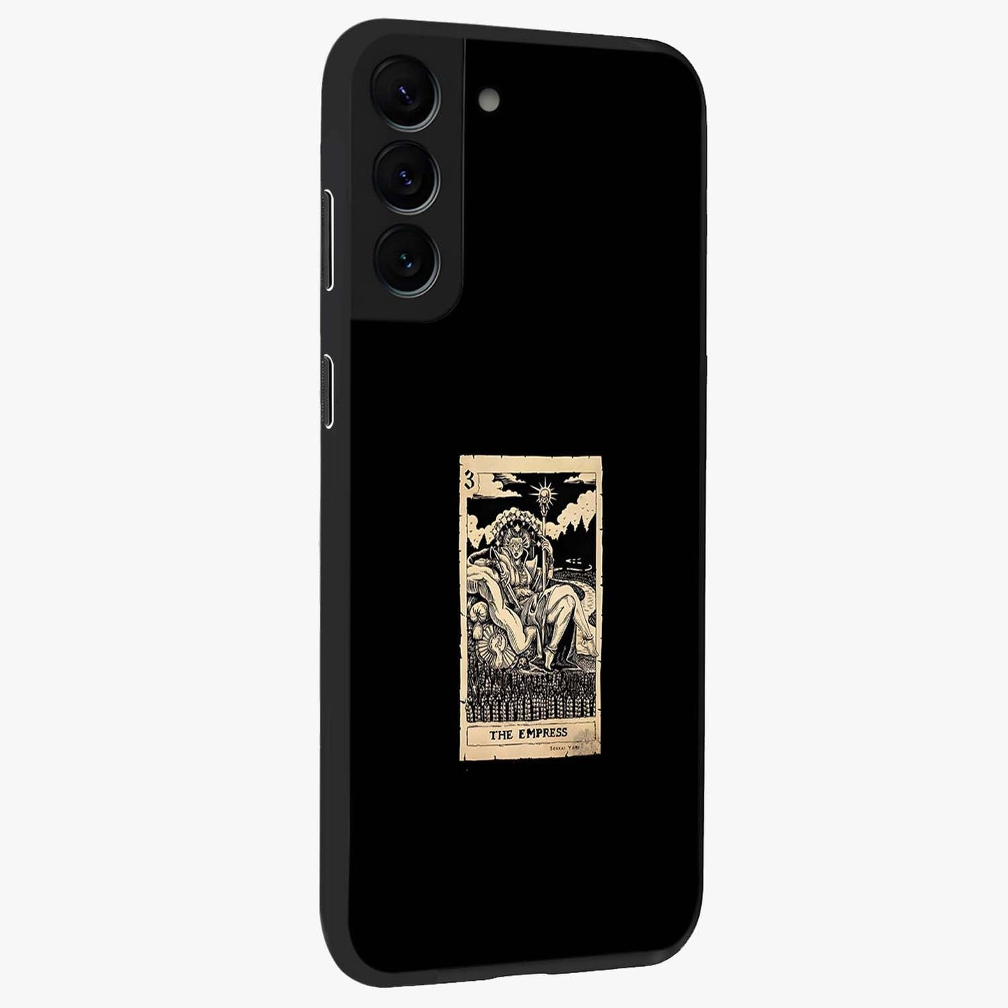 The Empress Glass Case upright view showcasing powerful empress themed artwork with luxurious artistic theme.
