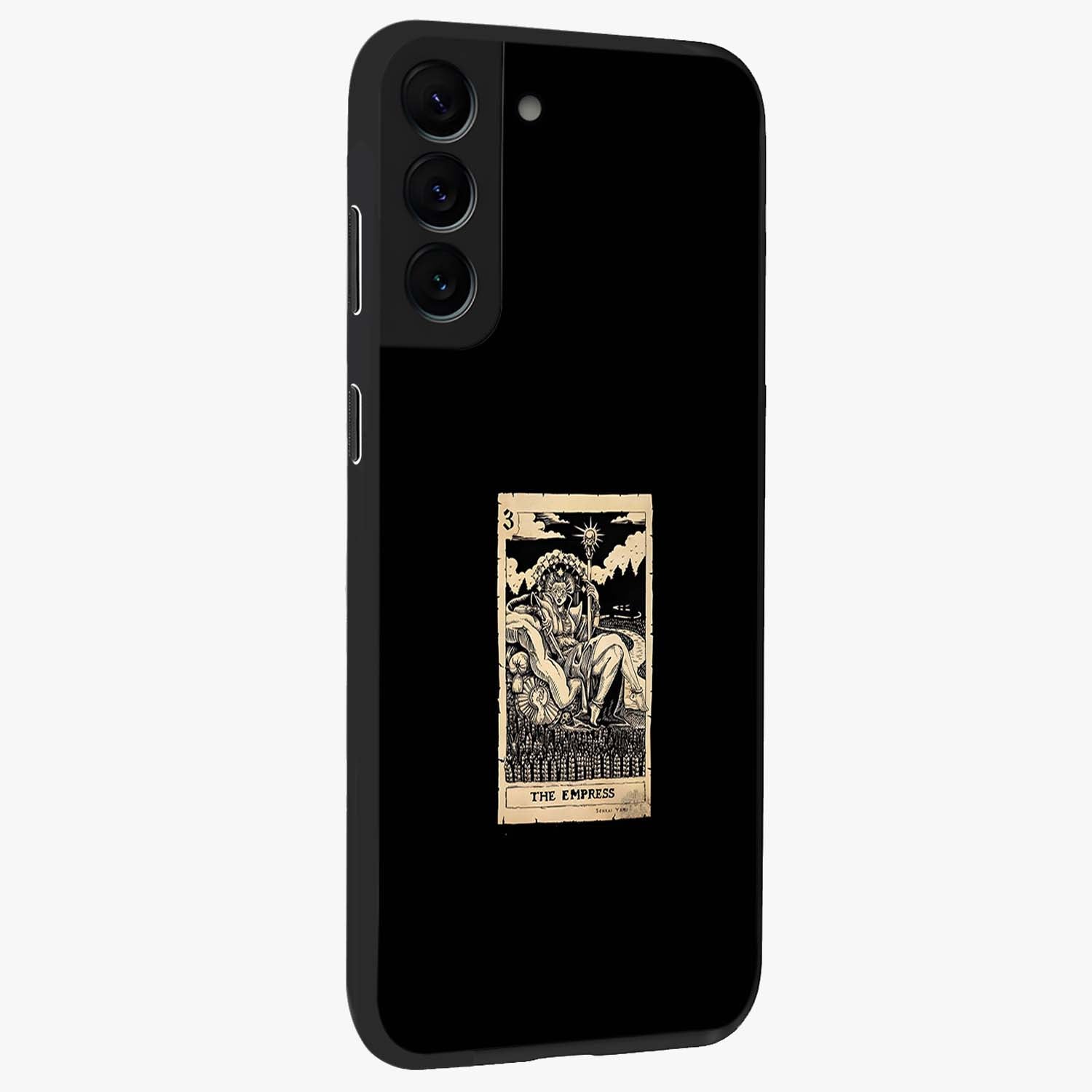 The Empress Glass Case upright view showcasing powerful empress themed artwork with luxurious artistic theme.