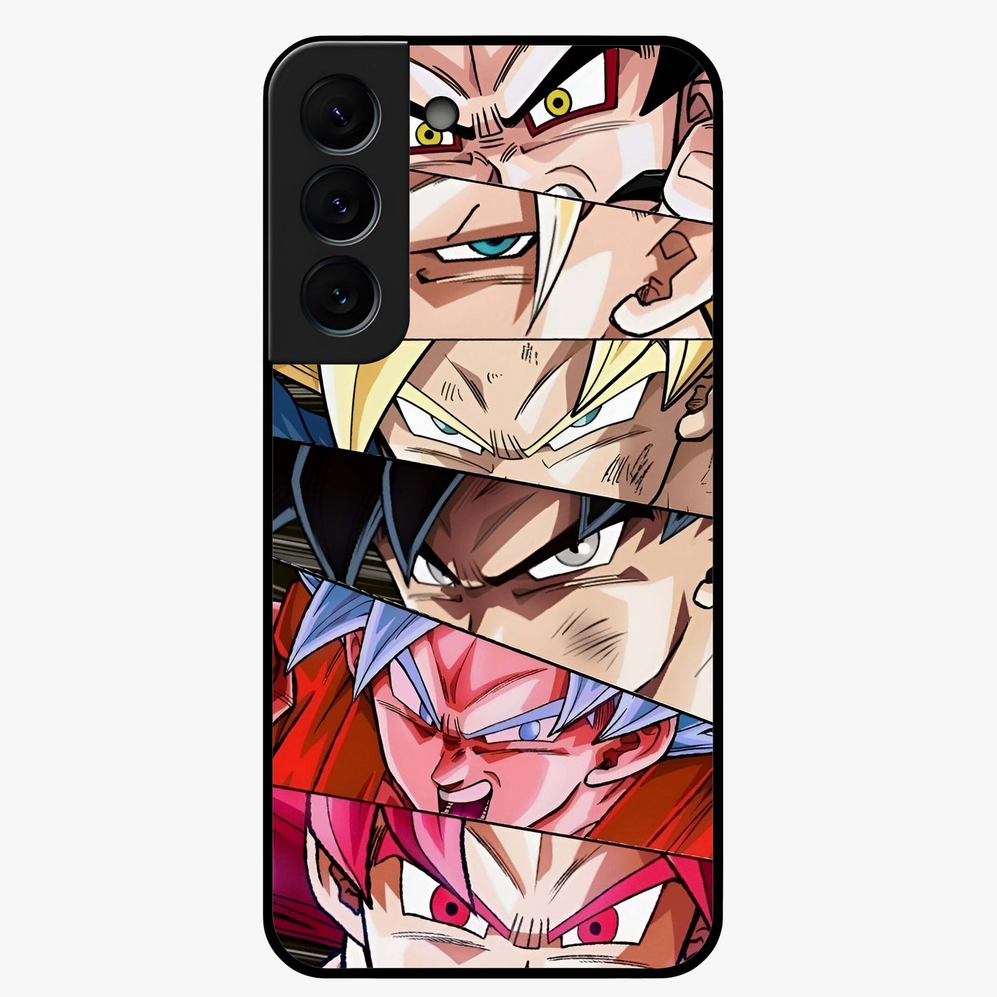 Anime Character Glass Case showing flat back view with vibrant anime artwork and glossy glass finish.