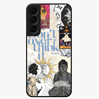 Ethereal Thoughts Glass Case showing flat back view with dreamy artistic artwork and glossy glass finish.