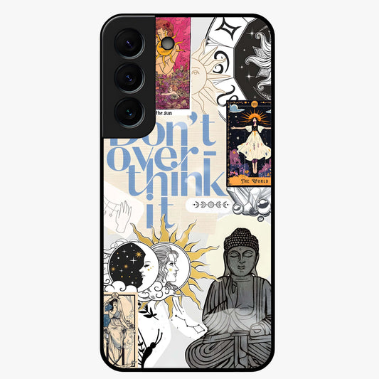 Ethereal Thoughts Glass Case showing flat back view with dreamy artistic artwork and glossy glass finish.