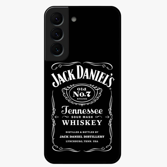 Vintage Whiskey Heritage Glass Case showing flat back view with classic whiskey inspired artwork and glossy glass finish.