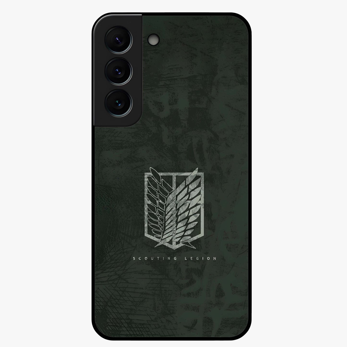 Wings Of Freedom Glass Case showing flat back view with symbolic wings artwork and glossy glass finish.