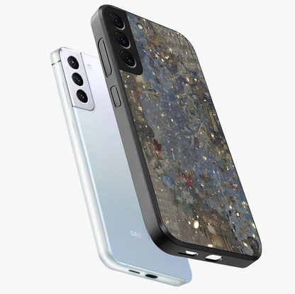 Aesthetic Astrolophia Glass Case displayed in angled mockup highlighting artistic aesthetic elements and smooth glass surface.