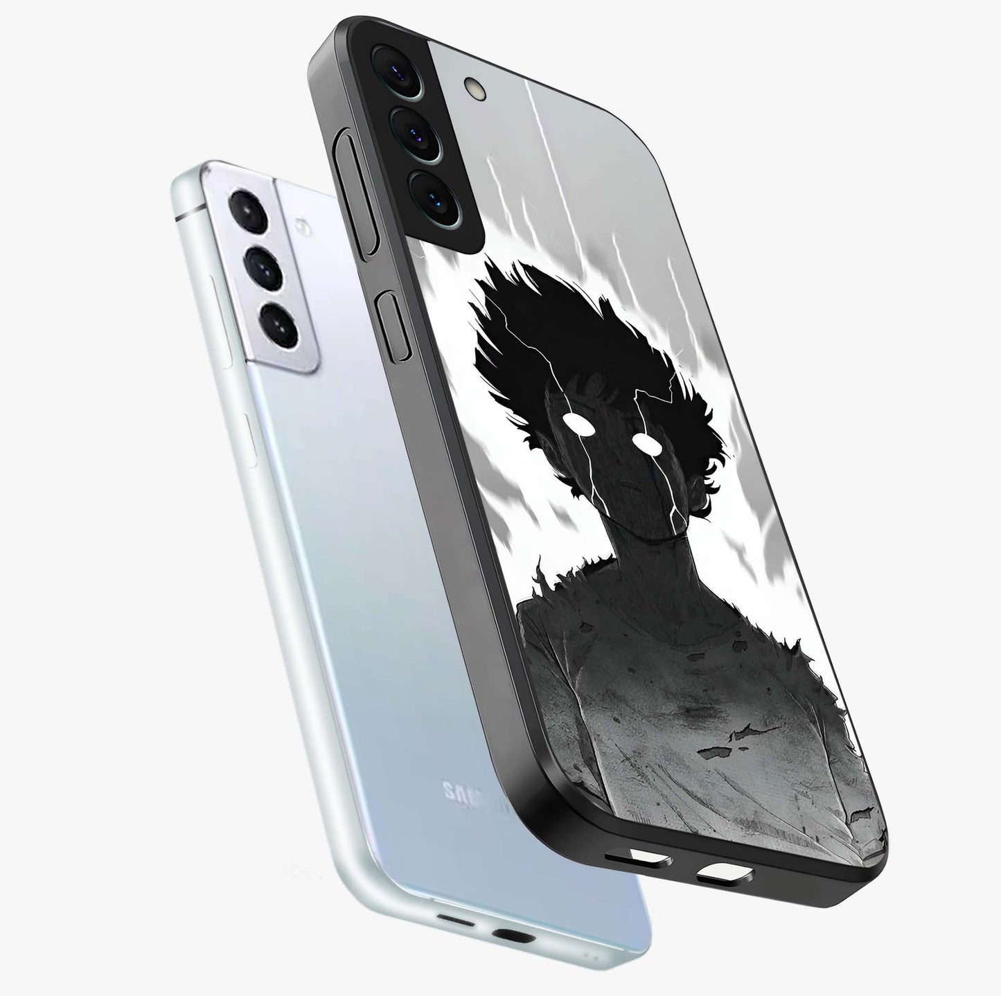 Awakened Inner Rage Glass Case displayed in angled mockup highlighting powerful graphic design and bold artistic theme.
