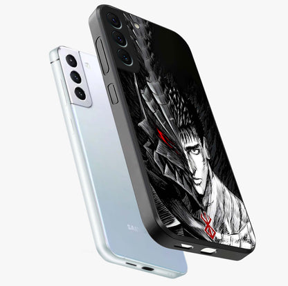 Berserker Blood Oath Glass Case displayed in angled mockup highlighting dark fantasy graphic design and powerful theme.