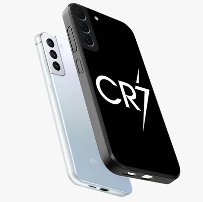 Cr7 Elite Strike Glass Case displayed in angled mockup highlighting powerful sports graphic with bold athletic theme.