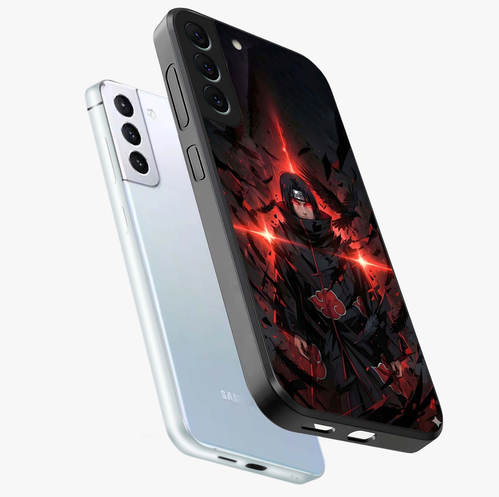 Focused Blade Discipline Glass Case displayed in angled mockup highlighting clean minimal text artwork with modern aesthetic style.